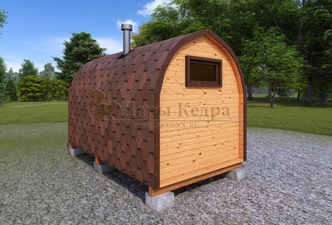 Баня «Викинг» из кедра 4х2,35 м